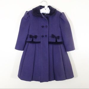 Rothschild Purple Lana Wool Pea Coat